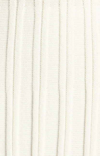 Raised Rib Textured Knit Midi Skirt
