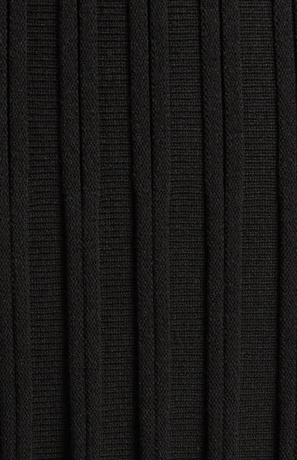 Raised Rib Textured Knit Midi Skirt