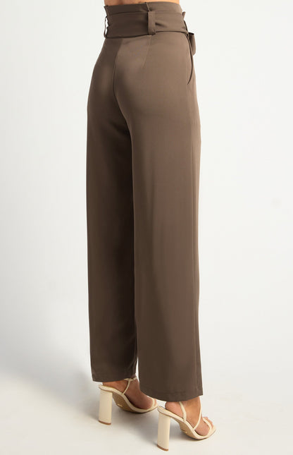 Paper Bag Waist Wide Leg Pants