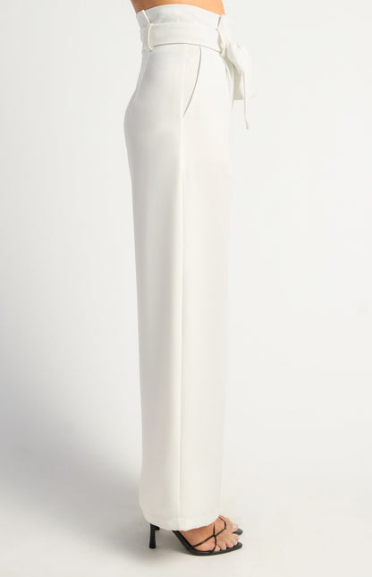 Paper Bag Waist Wide Leg Pants