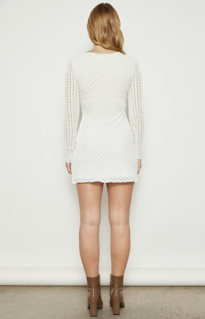 Textured Jersey Dress with Contrast Panel