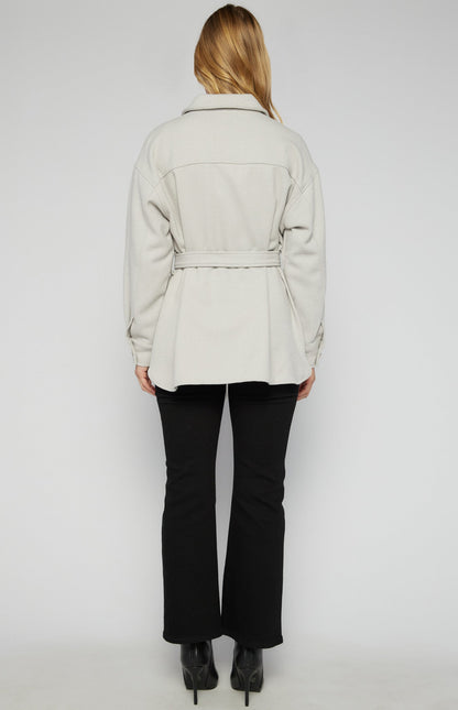 Tweed Trucker Jacket with Patch Pocket Details