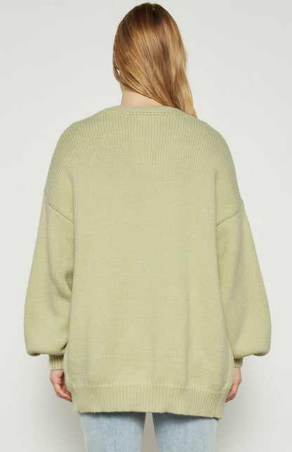 Oversized Bubble Sleeve Cardigan