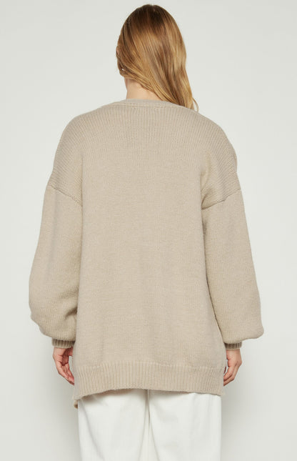 Oversized Bubble Sleeve Cardigan